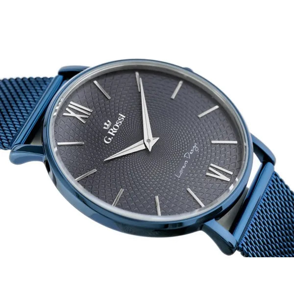 G. Rossi női karóra, 40 mm, kék, fémszíj, kvarc, WR30 + díszdoboz