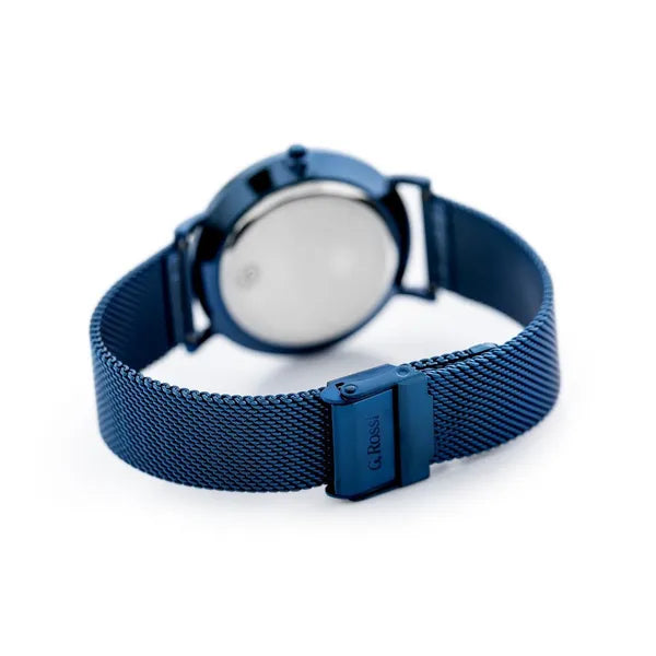 G. Rossi női karóra, 40 mm, kék, fémszíj, kvarc, WR30 + díszdoboz