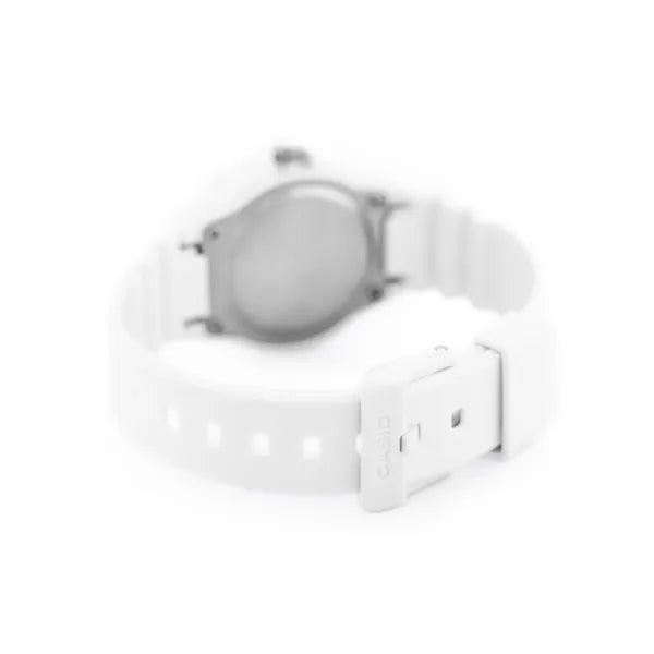 Casio LRW-200H-4CVDF női karóra, fehér szíj, rózsaszín számlap, WR100, 33 mm
