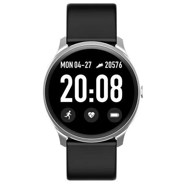 G. Rossi SW010-5 unisex okosóra, 1,3'' TFT, IP67, BT 4.0, fekete/ezüst