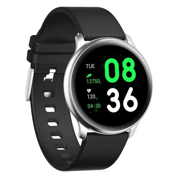 G. Rossi SW010-5 unisex okosóra, 1,3'' TFT, IP67, BT 4.0, fekete/ezüst
