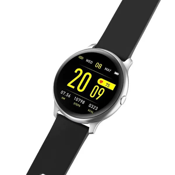 G. Rossi SW010-5 unisex okosóra, 1,3'' TFT, IP67, BT 4.0, fekete/ezüst