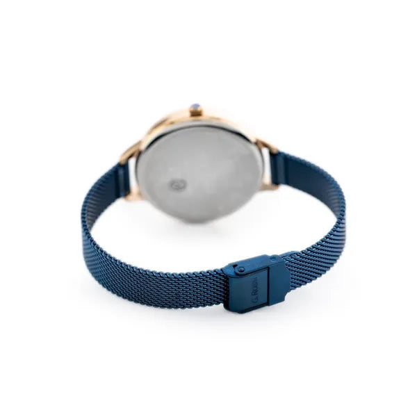 Női karóra kvarc, G. Rossi 10296B3-6F3, 33 mm, kék/rózsaarany, fém szíj