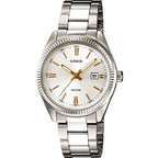 Casio LTP-1302D-7A2V női karóra, ezüst, acél szíj, dátum, WR30, 30 mm tok