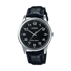 Casio MTP-V001L-1BUDF férfi karóra, fekete bőrszíj, 38 mm, WR30