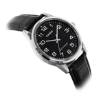Casio MTP-V001L-1BUDF férfi karóra, fekete bőrszíj, 38 mm, WR30