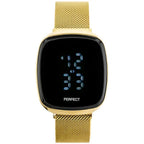 Női LED digitális karóra A8036 arany fémszíjjal, mágnescsattal, 36×40 mm, WR30