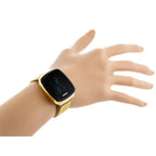 Női LED digitális karóra A8036 arany fémszíjjal, mágnescsattal, 36×40 mm, WR30