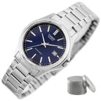 Casio MTP-1183A-2A férfi karóra, acél szíj, kék számlap, 39 mm, WR30, díszdoboz