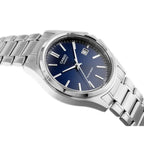 Casio MTP-1183A-2A férfi karóra, acél szíj, kék számlap, 39 mm, WR30, díszdoboz