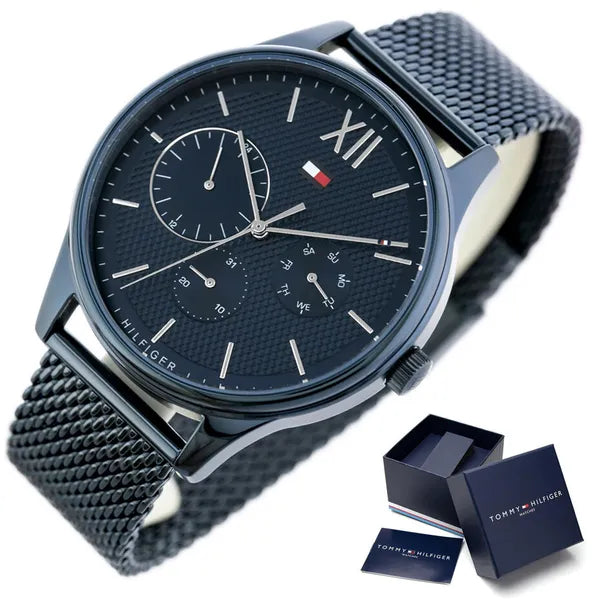Tommy Hilfiger férfi karóra 1791421 Damon, kék, acél, WR50