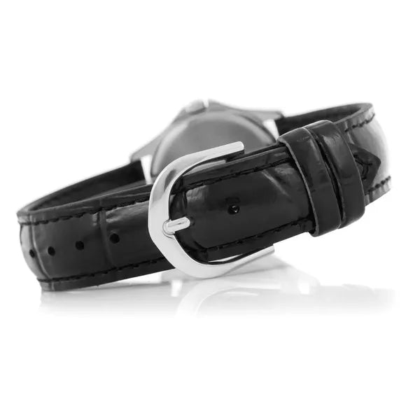 Casio LTP-1183E-7A női karóra, fekete bőr szíj, 38 mm, dátum, WR30, díszdoboz