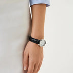 Casio LTP-1183E-7A női karóra, fekete bőr szíj, 38 mm, dátum, WR30, díszdoboz