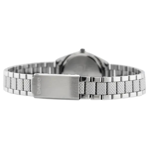 Casio LTP-1274D-7A női karóra, ezüst számlap, acél szíj, WR30, díszdobozzal