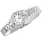 Casio LTP-1275D női karóra, kvarc, acél szíj, ezüst/fehér, WR30