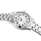 Casio LTP-1275D női karóra, kvarc, acél szíj, ezüst/fehér, WR30