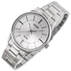 Casio férfi karóra MTP-1303D-7AV, 40 mm, acél szíj, WR50, ezüst, díszdobozzal