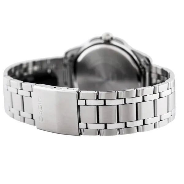 Casio MTP-1314D-2AV férfi karóra, acél szíj, 43 mm, kék számlap, WR50