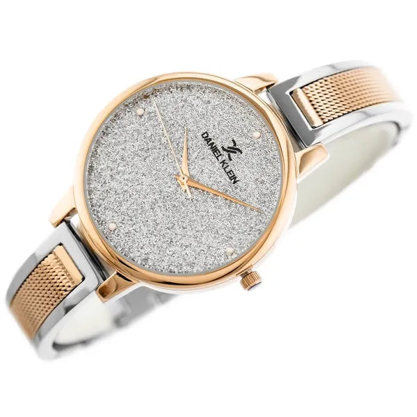 Daniel Klein női karóra 31 mm, rózsaarany/ezüst, kvarc, WR30, dobozzal