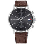 Tommy Hilfiger férfi karóra Daniel 1710416, barna bőr, WR50, 44 mm