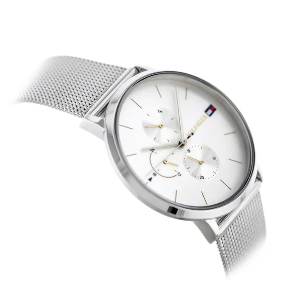 Tommy Hilfiger Jenna 1781942 női karóra, ezüst, 38 mm, acél, 3 ATM