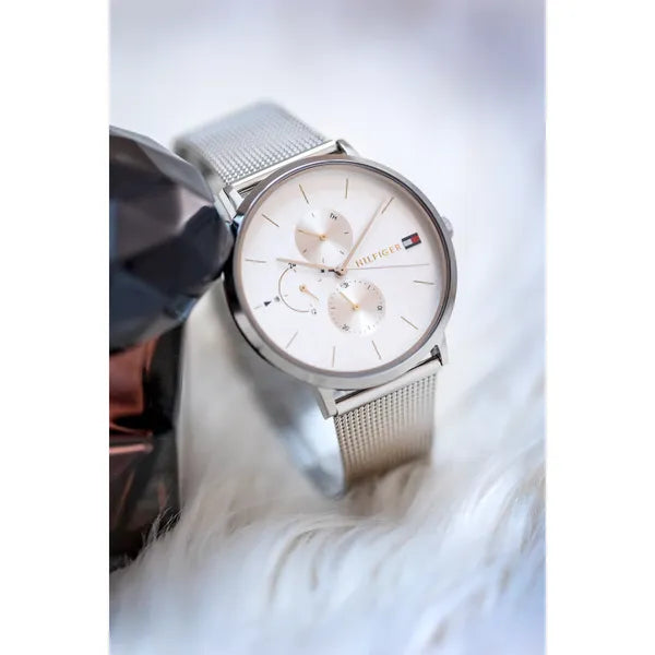 Tommy Hilfiger Jenna 1781942 női karóra, ezüst, 38 mm, acél, 3 ATM