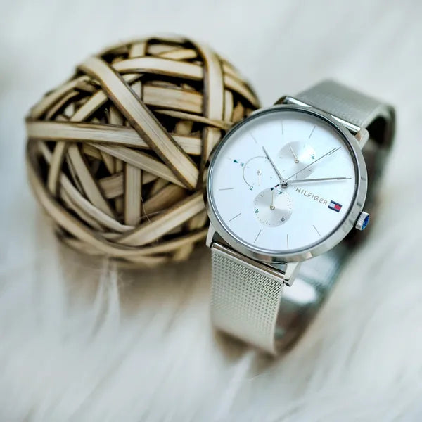 Tommy Hilfiger Jenna 1781942 női karóra, ezüst, 38 mm, acél, 3 ATM