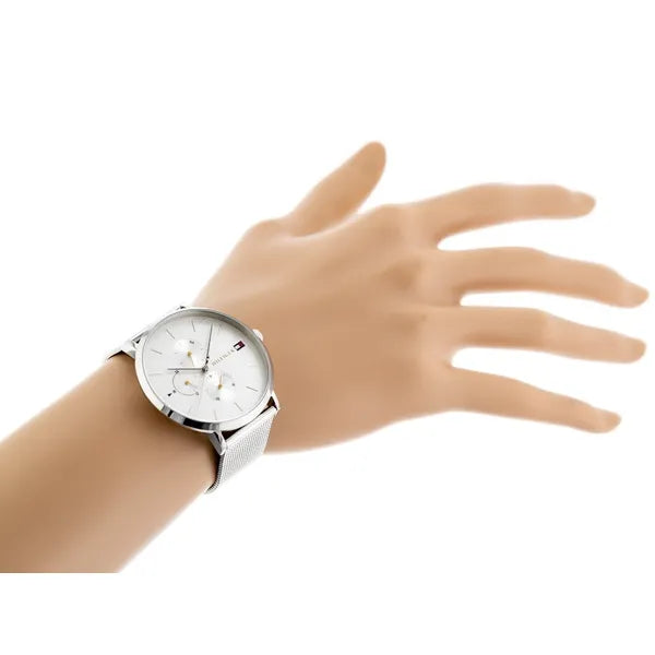 Tommy Hilfiger Jenna 1781942 női karóra, ezüst, 38 mm, acél, 3 ATM