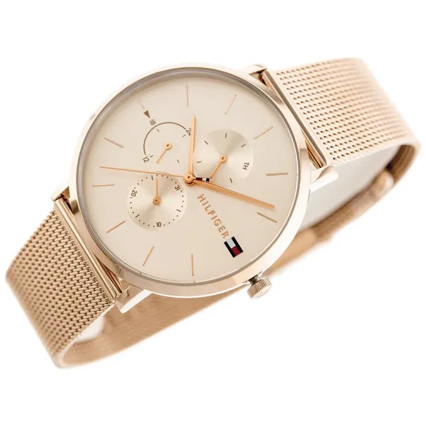 Tommy Hilfiger Jenna 1781944 női karóra, rozéarany, acél, 38 mm, kvarc