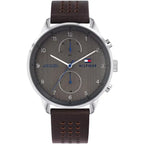 Tommy Hilfiger Chase 1791579 férfi kvarc karóra, barna bőrszíj, WR50