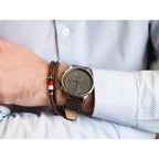 Tommy Hilfiger Chase 1791579 férfi kvarc karóra, barna bőrszíj, WR50