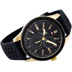 Tommy Hilfiger Austin 1791636 férfi karóra, 44 mm, fekete/arany, WR50, kvarc