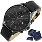 Tommy Hilfiger férfi karóra 1791711, fekete, bőr szíj, kvarc, 42 mm, WR50