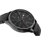 Tommy Hilfiger férfi karóra 1791711, fekete, bőr szíj, kvarc, 42 mm, WR50