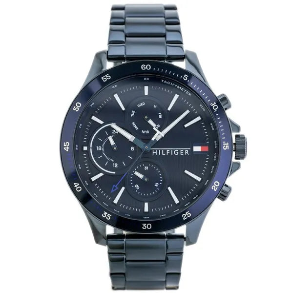 Tommy Hilfiger 1791720 férfi karóra – kék, acél szíj, kvarc, WR50, ásványi üveg