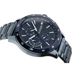 Tommy Hilfiger 1791720 férfi karóra – kék, acél szíj, kvarc, WR50, ásványi üveg