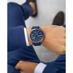 Tommy Hilfiger 1791721 férfi karóra, tengerészkék, kvarc, WR50, szilikonszíj