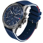 Tommy Hilfiger 1791721 férfi karóra, tengerészkék, kvarc, WR50, szilikonszíj