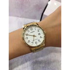 Casio férfi karóra MTP-V002G-7B2UDF, arany acél, fehér számlap, 36 mm