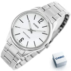 Casio MTP-V005D-7B férfi karóra, ezüst, rozsdamentes acél, WR30