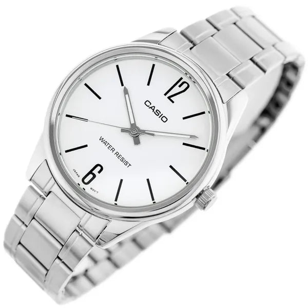 Casio MTP-V005D-7B férfi karóra, ezüst, rozsdamentes acél, WR30