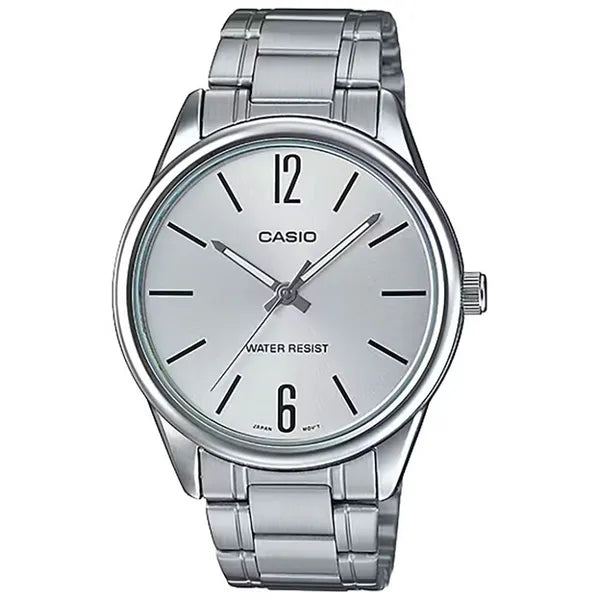 Casio MTP-V005D-7B férfi karóra, ezüst, rozsdamentes acél, WR30