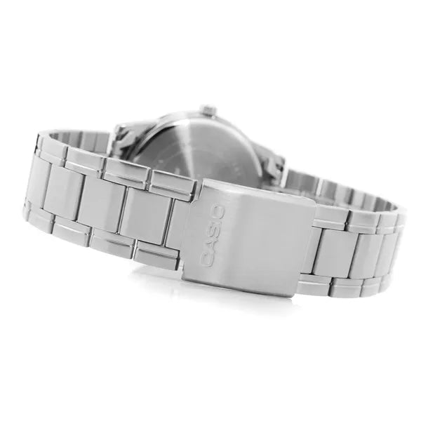 Casio MTP-V001D-7BUDF férfi karóra, ezüst, acél szíj, 38 mm, WR30 + díszdoboz