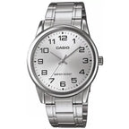 Casio MTP-V001D-7BUDF férfi karóra, ezüst, acél szíj, 38 mm, WR30 + díszdoboz
