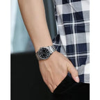 Casio MTP-V001D-1BUDF férfi óra, fekete számlap, acél szíj, 38 mm