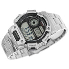 Casio AE‑1400WHD‑1AVDF férfi digitális karóra, acél szíj, WR100, fekete