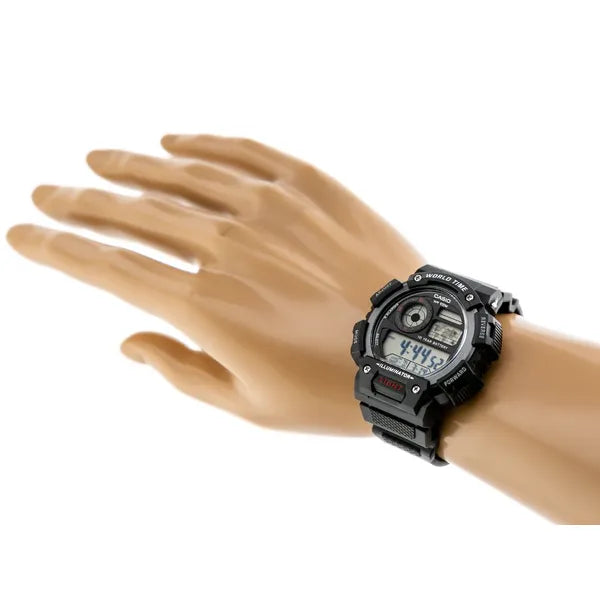 Casio AE-1400WH-1AV férfi digitális karóra, fekete, WR100M, dobozzal