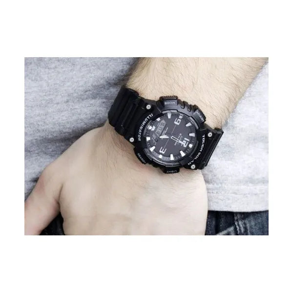Casio AQ-S810W-1AV férfi karóra, analóg-digitális, Tough Solar, WR100, fekete
