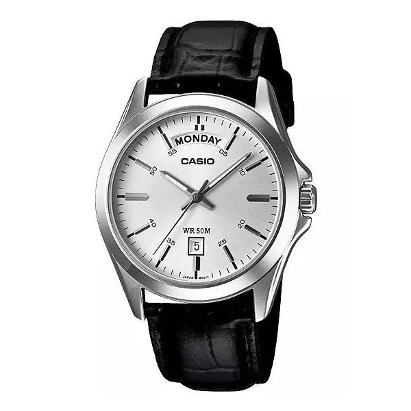 Casio MTP-1370L-7AVDF férfi karóra, kvarc, bőrszíj, WR50, dátum+nap