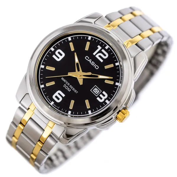Casio MTP-1314SG-1AVDF férfi karóra, 43 mm, acél, WR50, fekete számlap